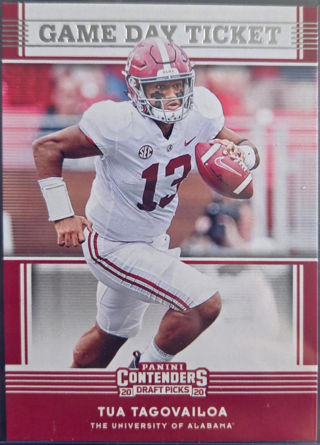 Tua Tagovailoa #9 Football Cards 2020 Panini Contenders Draft Picks Game Day Ticket