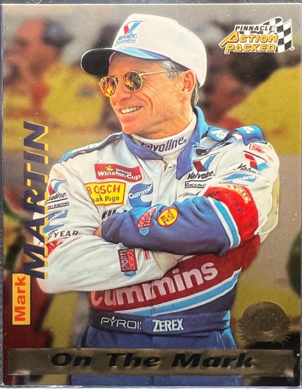 Mark Martin #12 Racing Cards 1996 Action Packed Pinnacle NASCAR