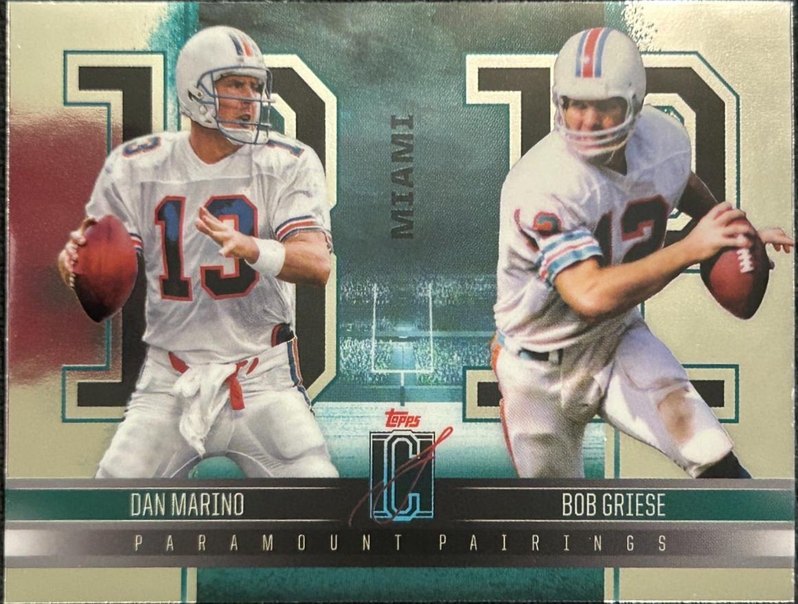 Bob Griese / Dan Marino #PP-11 Football Cards 2024 Topps Signature Class Paramount Pairings
