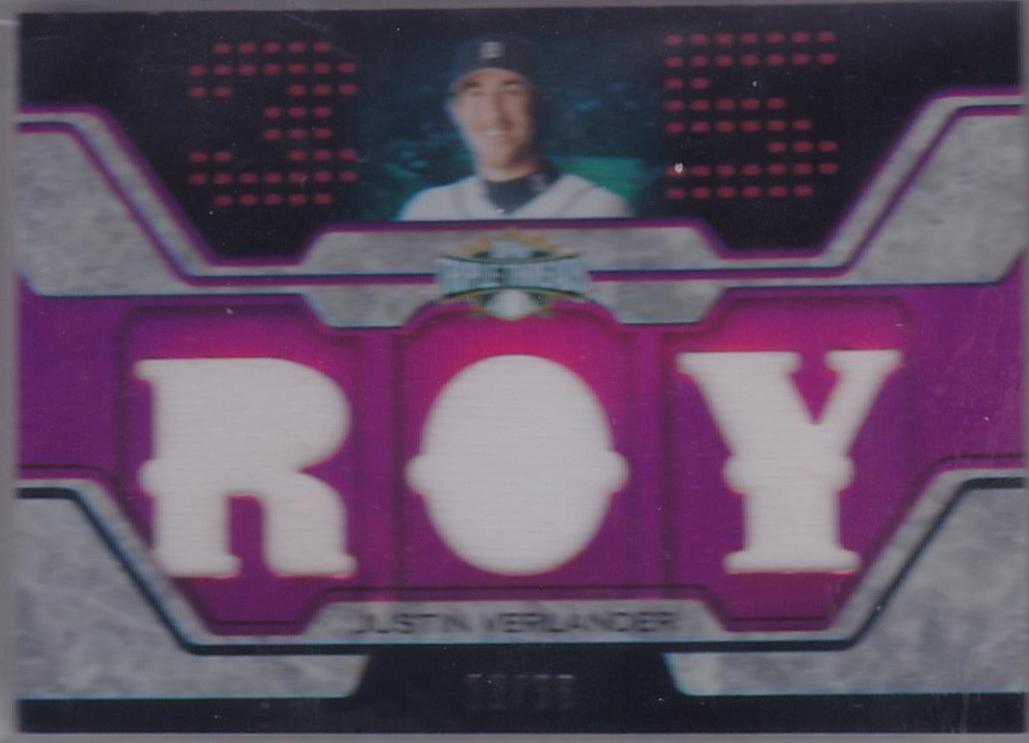Justin Verlander #TTR-173 Baseball Cards 2008 Topps Triple Threads Relics