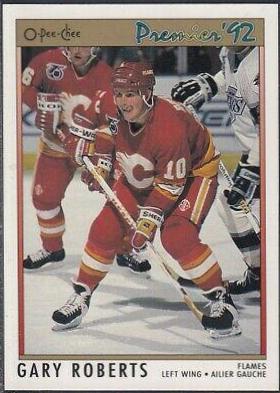 Gary Roberts #126 Hockey Cards 1991 O-Pee-Chee Premier