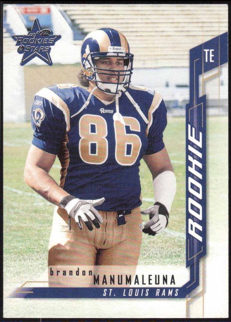 Brandon Manumaleuna #134 2001 Leaf Rookies & Stars Football