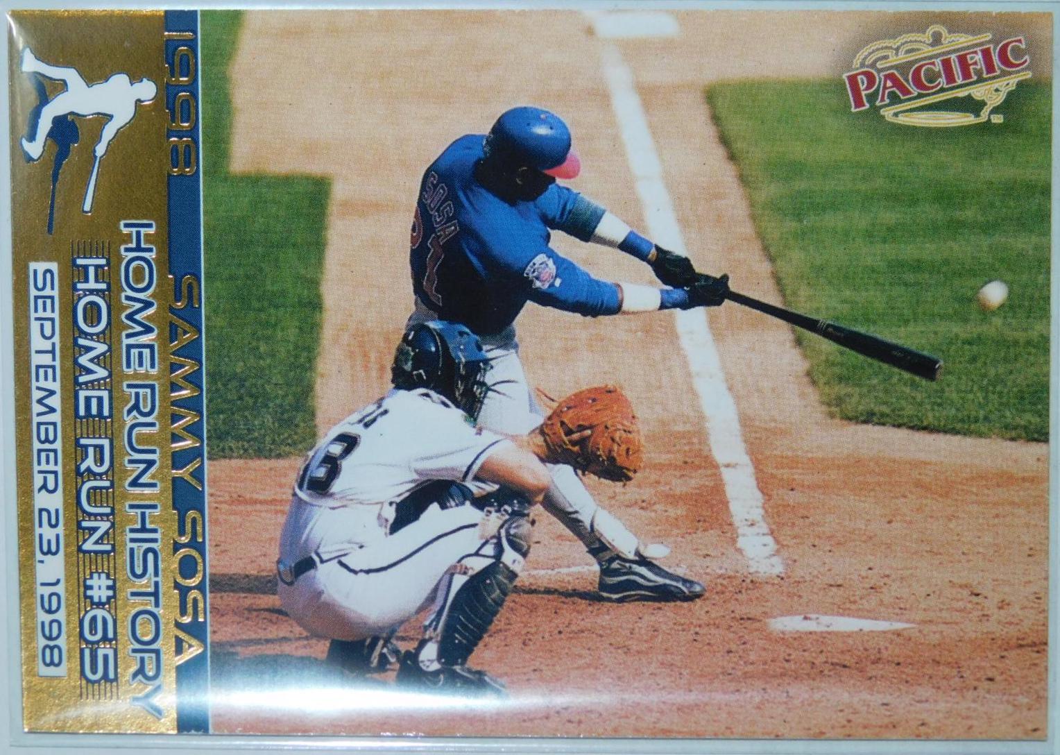 Sammy Sosa #40 Baseball Cards 1998 Pacific Home Run History