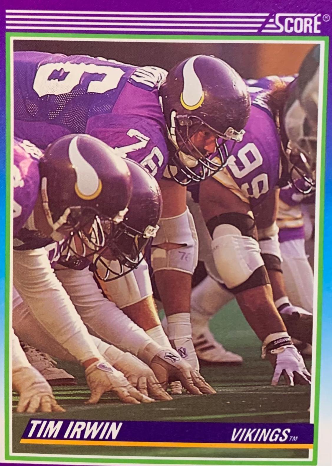 Tim Irwin #493 Football Cards 1990 Panini Score
