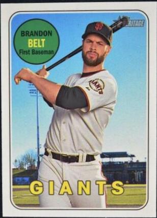 Brandon Belt Baseball Cards 2018 Topps Heritage