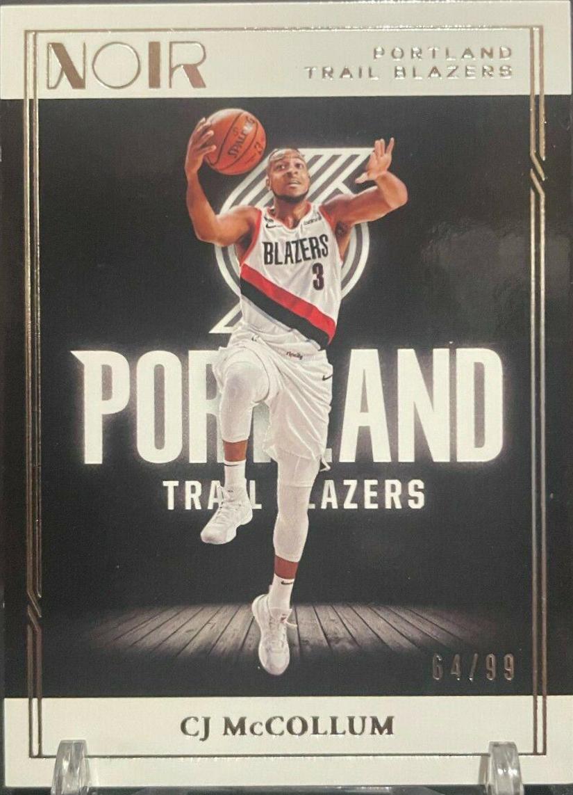 CJ McCollum #10 Basketball Cards 2020 Panini Noir