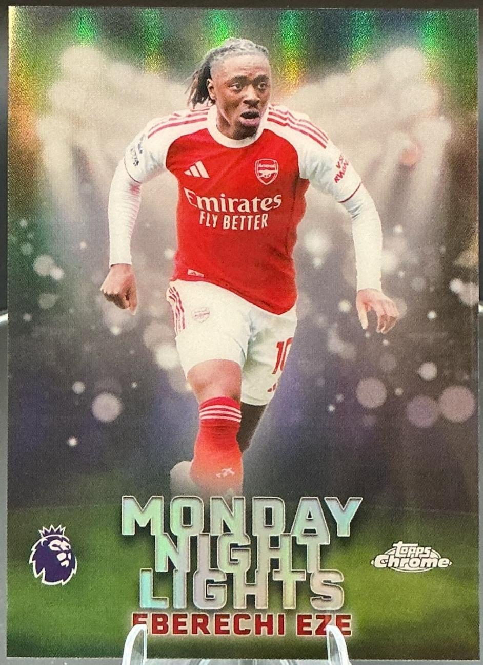 2026 Topps Chrome Premier League Monday Night Lights Eberechi Eze #MNL-6 card