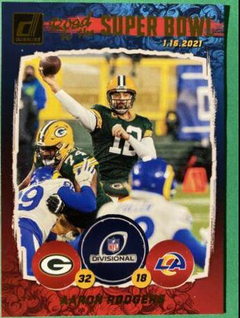 Aaron Rodgers #DR1 Football Cards 2021 Panini Donruss Road to the Super Bowl Divisional Round