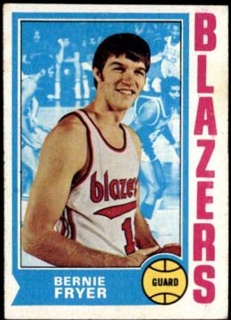 Bernie Fryer #3 Basketball Cards 1974 Topps