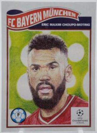 Eric Maxim Choupo Moting #301 Soccer Cards 2021 Topps Living UEFA Champions League
