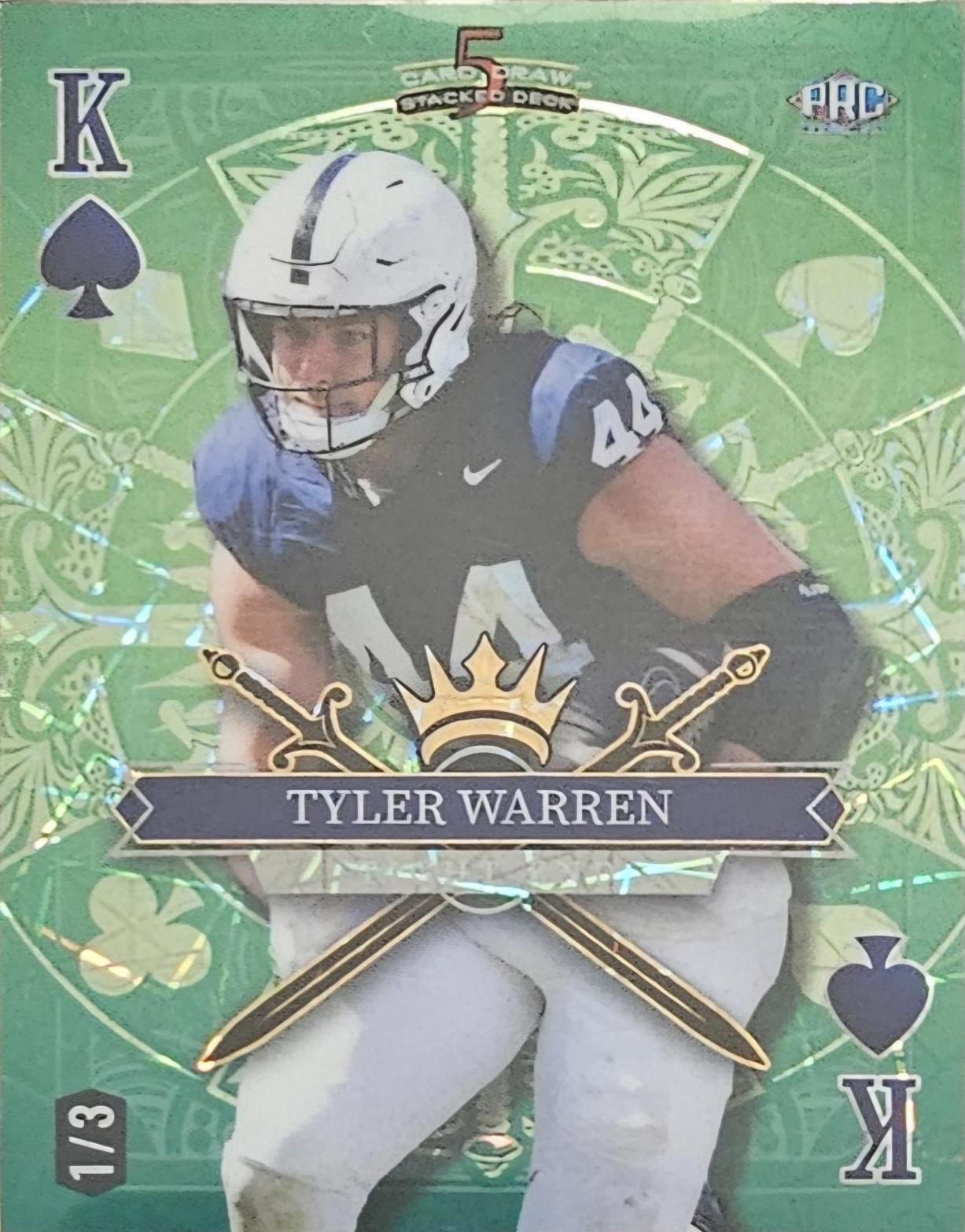 Tyler Warren #SDPS-TWN 2024 Wild Card 5 Card Draw Stacked Deck Football