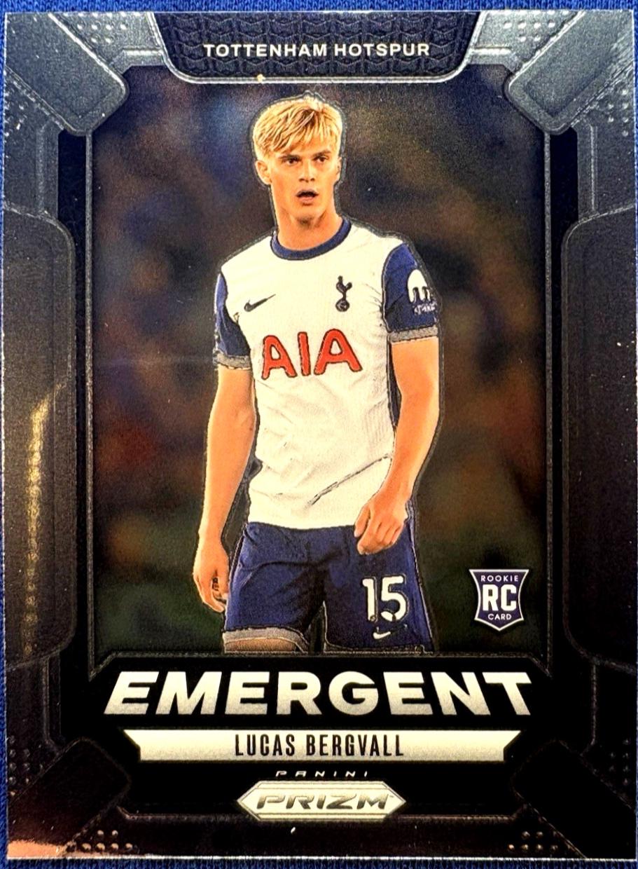 Lucas Bergvall #7 Soccer Cards 2024 Panini Prizm Premier League Emergent
