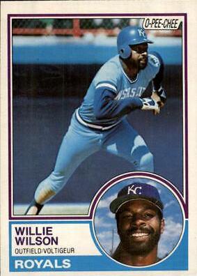 Willie Wilson #16 Baseball Cards 1983 O Pee Chee