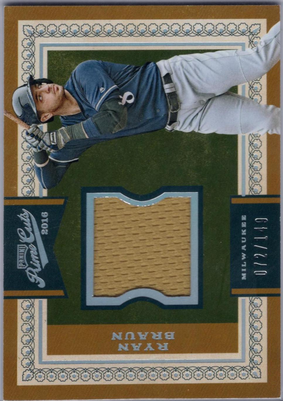 Ryan Braun #125 Baseball Cards 2016 Panini Prime Cuts