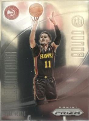 Trae Young #10 Basketball Cards 2023 Panini Prizm Deca Downtown Bound