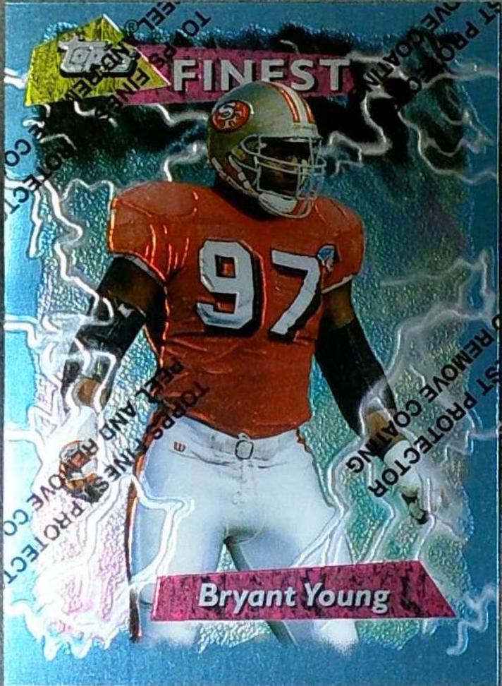 Bryant Young #167 Football Cards 1995 Topps Finest Boosters