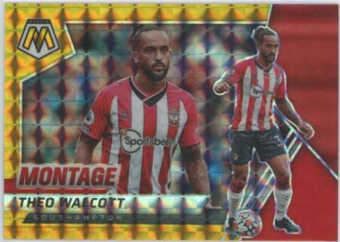 Theo Walcott #16 Soccer Cards 2021 Panini Mosaic Premier League Montage