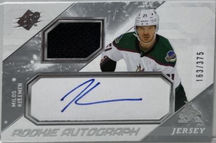 Milos Kelemen #MK 2023 Spx Rookie Auto Hockey
