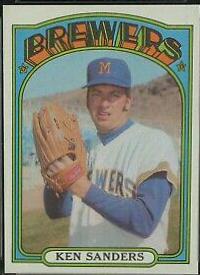 Ken Sanders #391 Baseball Cards 1972 Topps