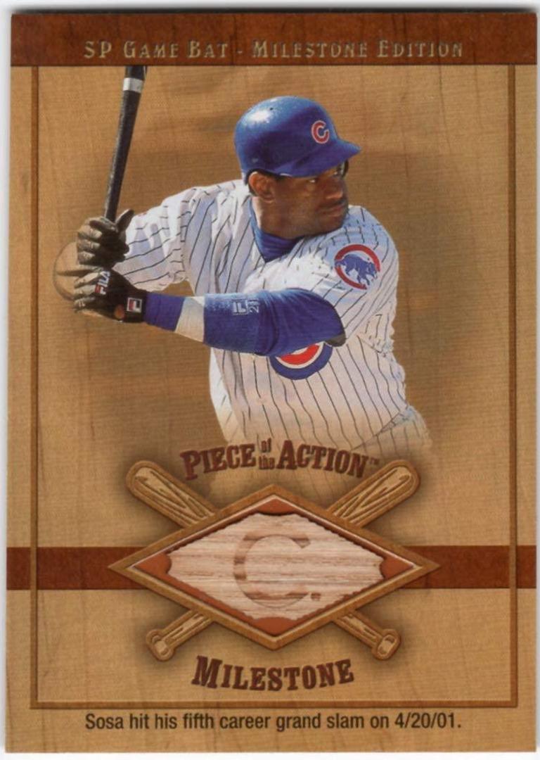 Sammy Sosa #M-SS Baseball Cards 2001 SP Game Bat Milestone P.O.A