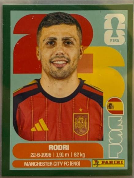 Rodri [Green] #ESP10 Prices | 2026 Panini FIFA World Cup Stickers