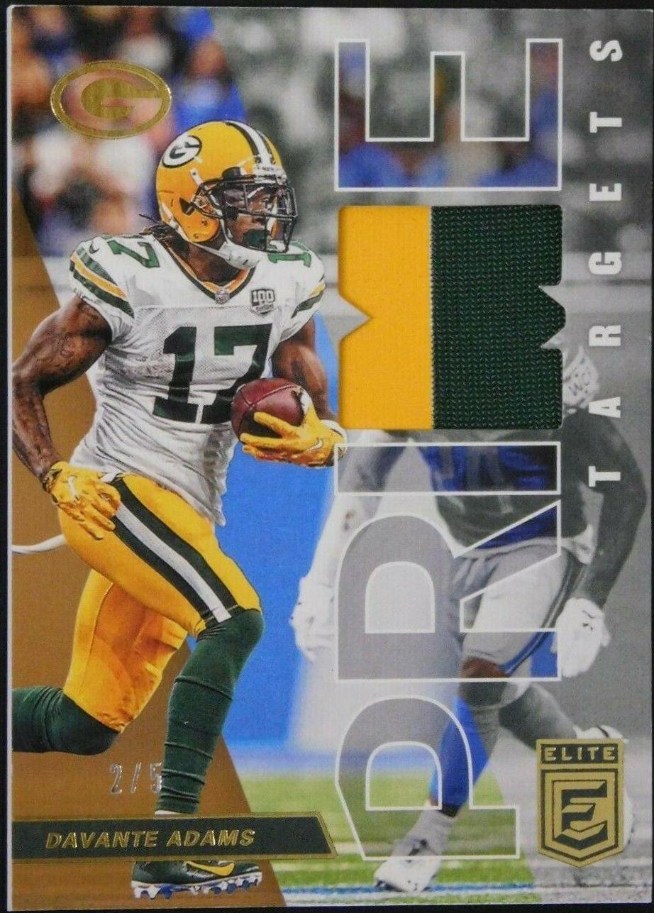 Davante Adams #PT-7 Football Cards 2019 Panini Donruss Elite Prime Targets