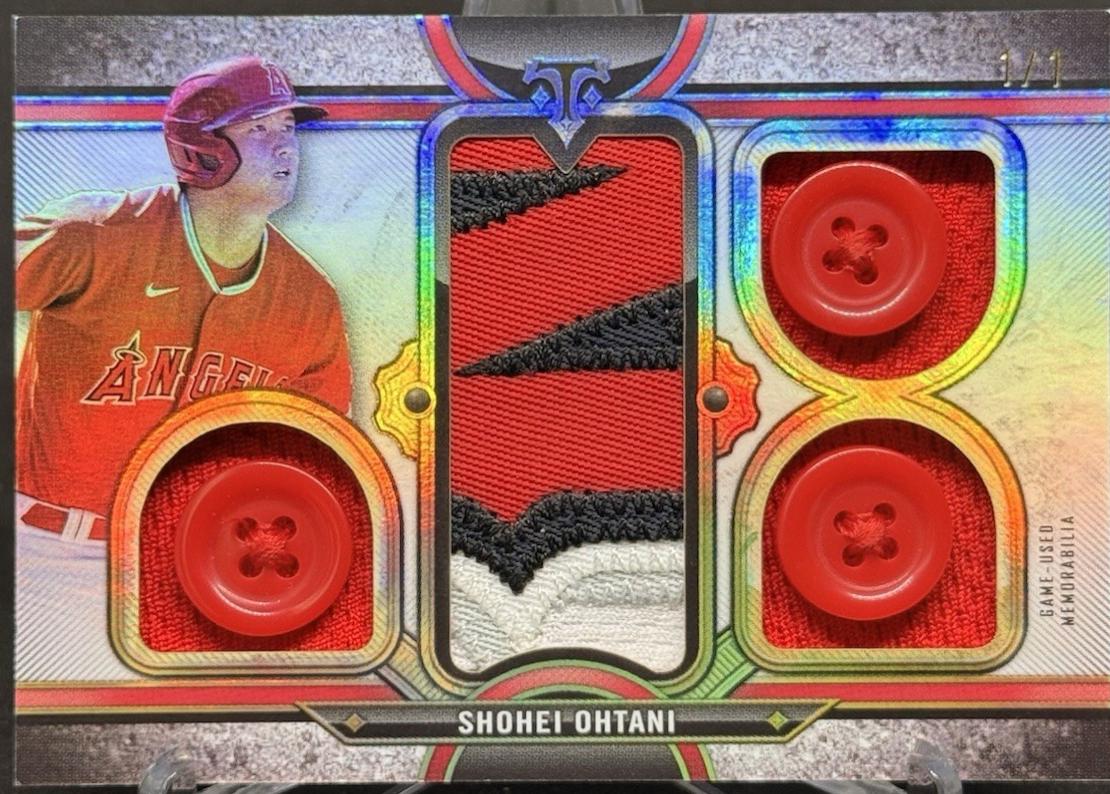 Shohei Ohtani #BUPR-SO Baseball Cards 2024 Topps Triple Threads Buttoned Up