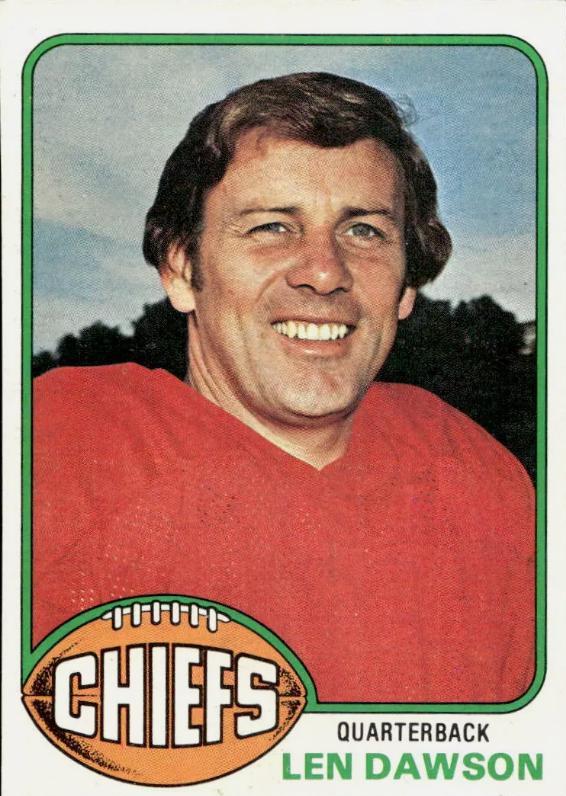 Len Dawson #308 Football Cards 1976 Topps