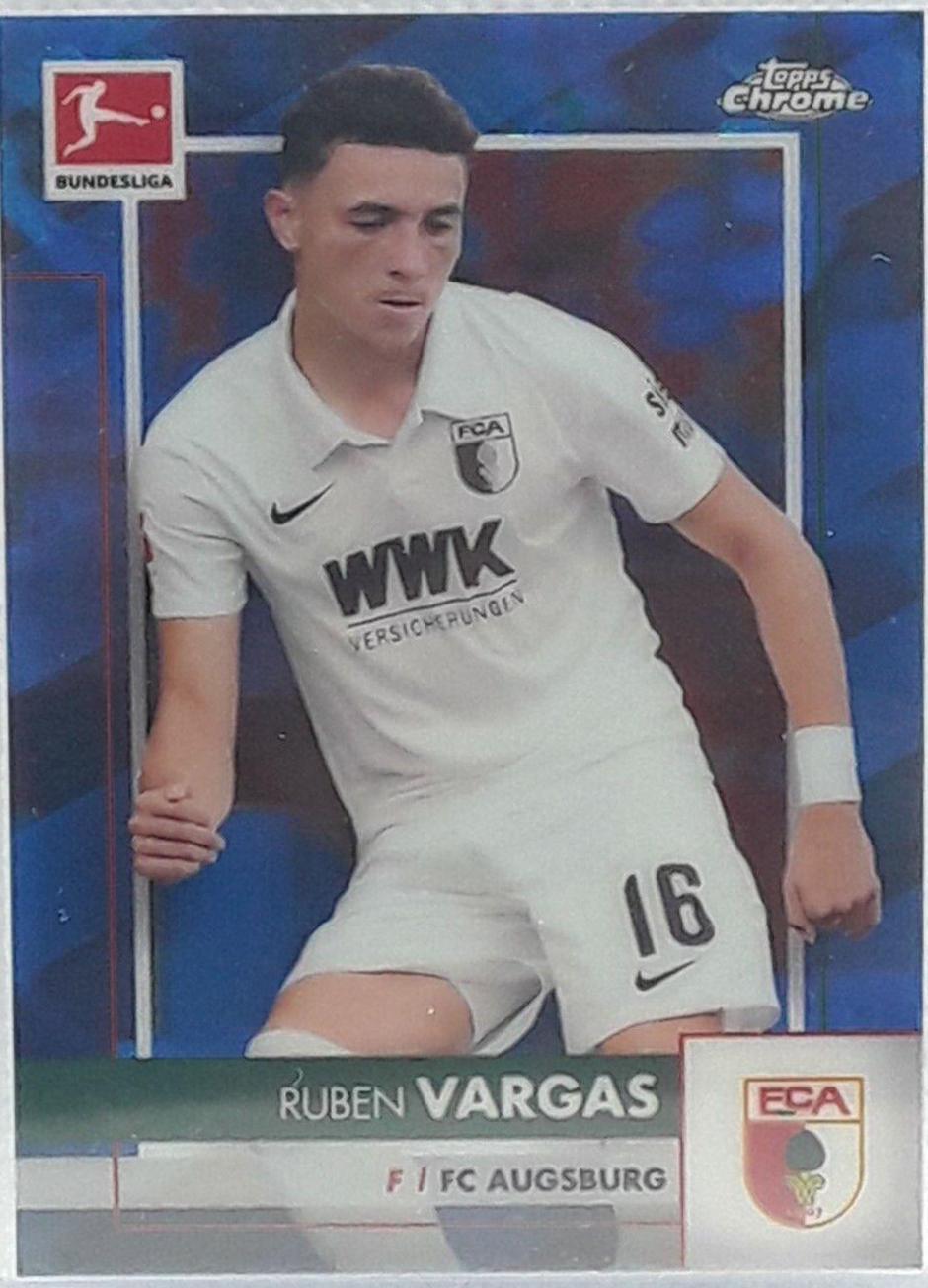Ruben Vargas #3 Soccer Cards 2020 Topps Chrome Bundesliga Sapphire