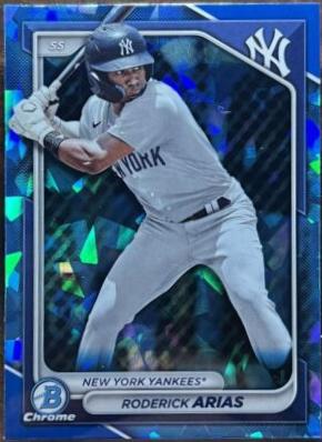 Roderick Arias #BCP-100 Baseball Cards 2024 Bowman Chrome Prospects Sapphire