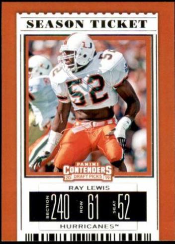 Ray Lewis #84 2019 Panini Contenders Draft Picks Football