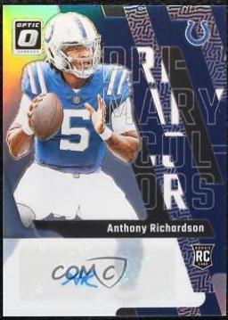 Anthony Richardson #1 2023 Panini Donruss Optic Rookie Primary Colors Autograph Football