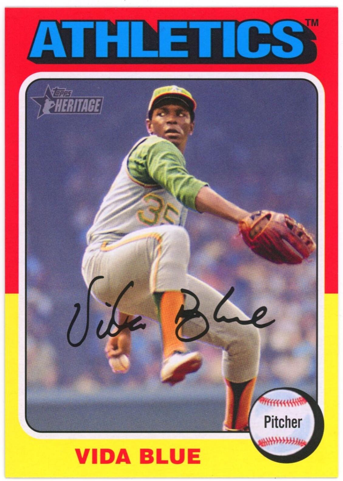 Vida Blue #OB-39 Baseball Cards 2024 Topps Heritage Oversized 1975 Box Loader