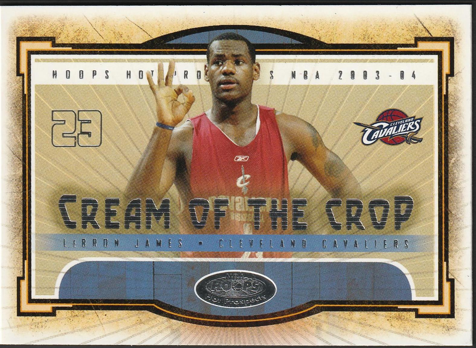 LeBron James #1 Basketball Cards 2003 Hoops Hot Prospects Cream of the Crop