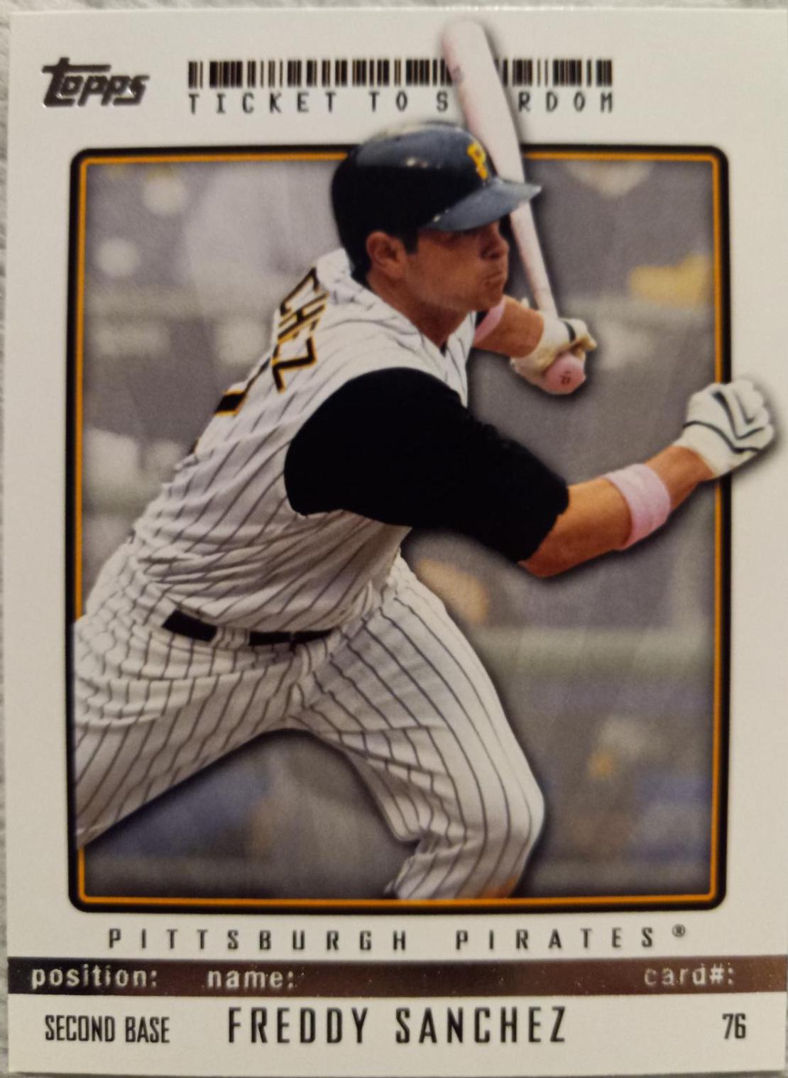 Freddy Sanchez #76 Baseball Cards 2009 Topps Ticket to Stardom