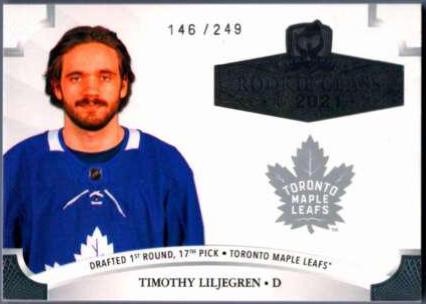 Timothy Liljegren #2020-TL Hockey Cards 2020 Upper Deck The Cup Rookie Class of 2021