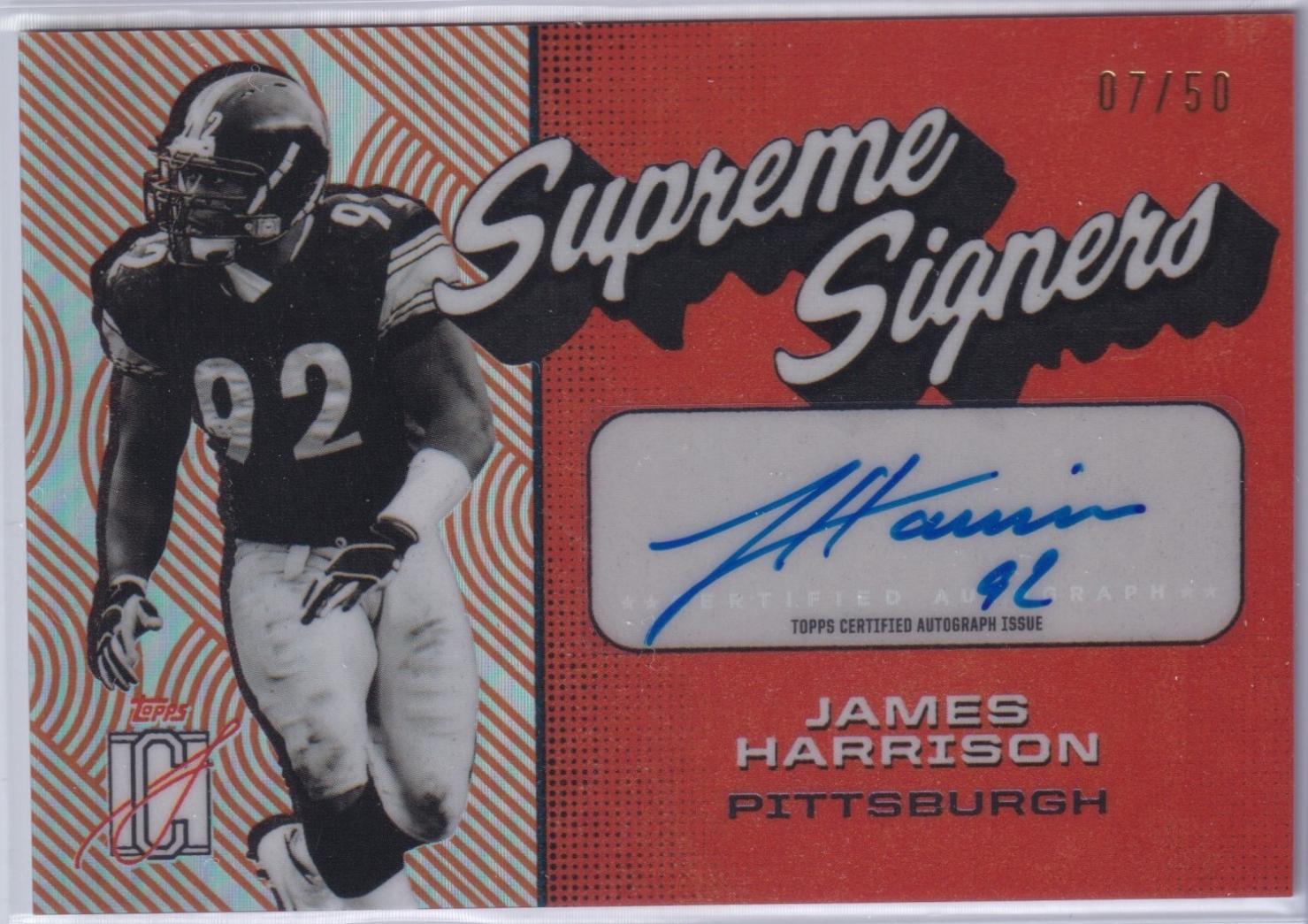 James Harrison #SS-JH Football Cards 2024 Topps Signature Class Supreme Signers