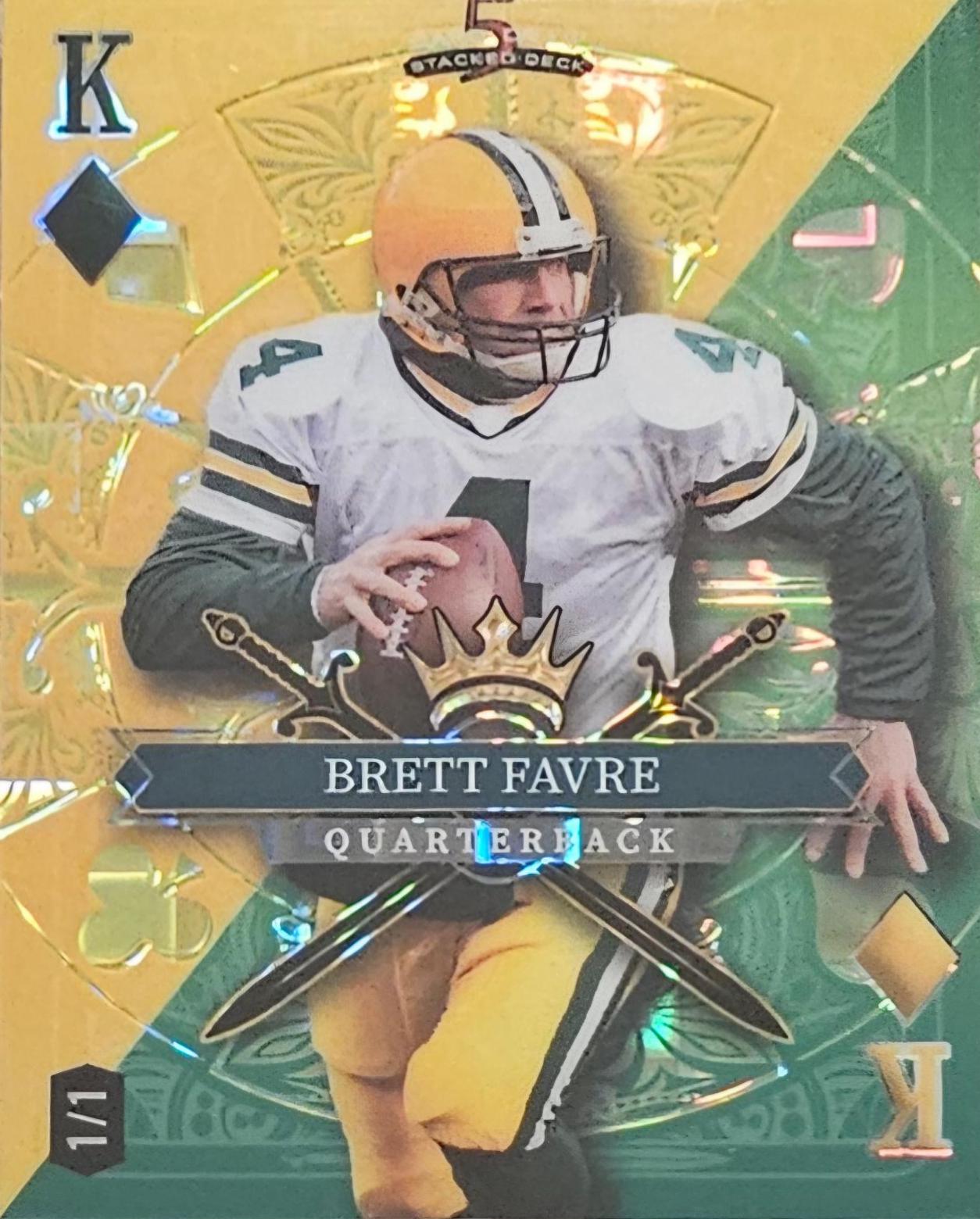 Brett Favre #SDJD-BFN 2024 Wild Card 5 Card Draw Stacked Deck Football