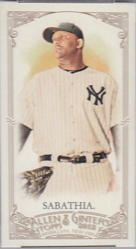 C.C. Sabathia #223 2012 Topps Allen & Ginter Baseball