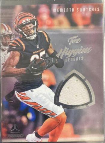 Tee Higgins #MSW-THI Football Cards 2022 Panini Luminance Memento Swatches