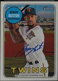 Byron Buxton #BB Baseball Cards 2018 Topps Heritage Real One Autographs