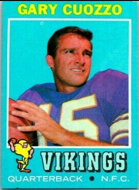Gary Cuozzo #18 Football Cards 1971 Topps