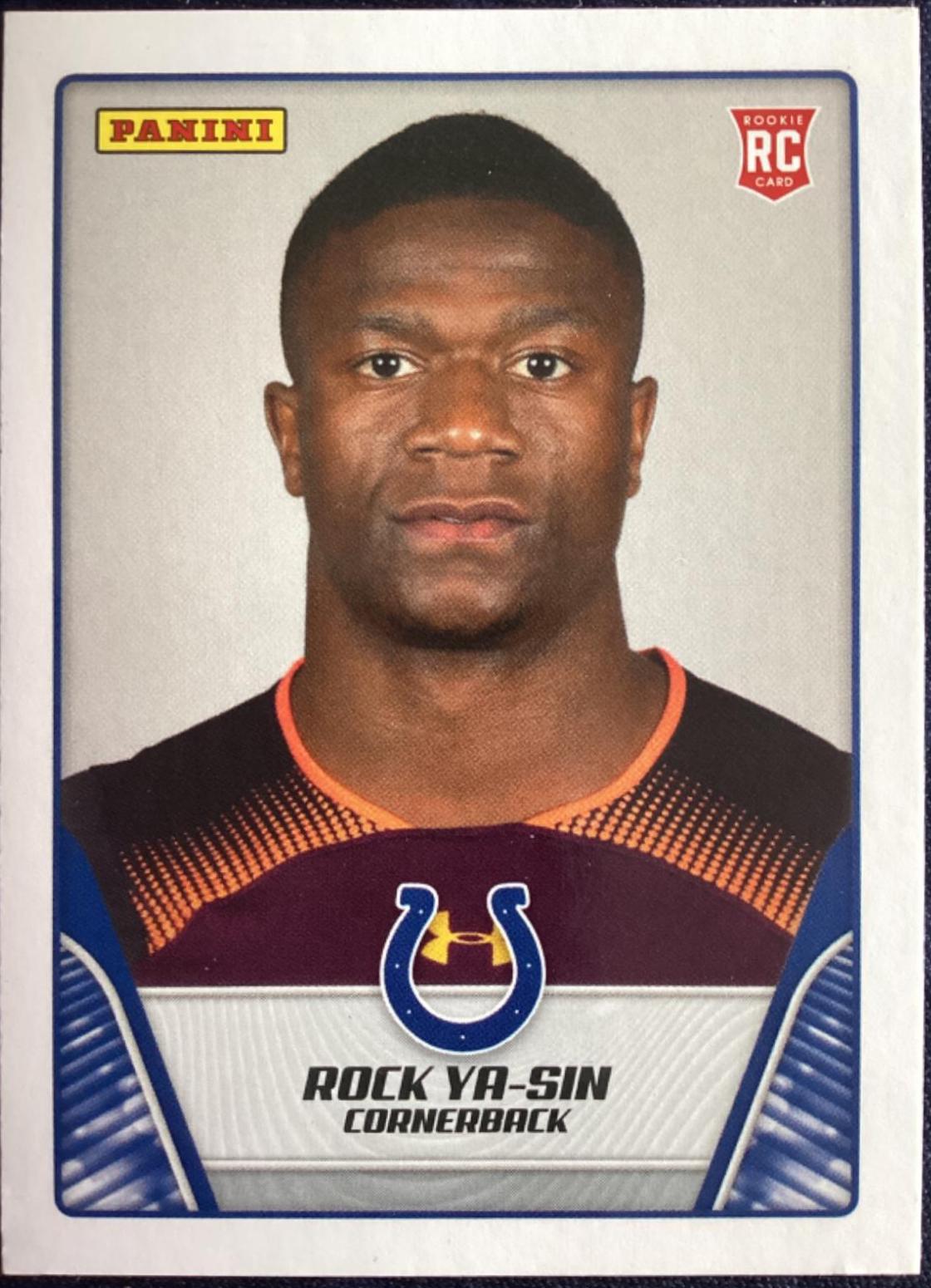 Rock Ya-Sin #97 Football Cards 2019 Panini NFL Sticker Collection