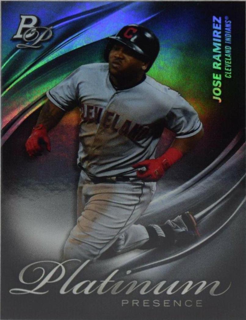 Jose Ramirez #PP-18 Baseball Cards 2019 Bowman Platinum Presence