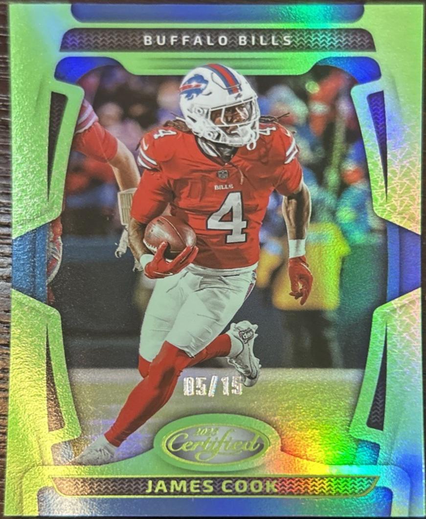 James Cook [Lime Green Mirror] #11 Prices | 2025 Panini Certified ...