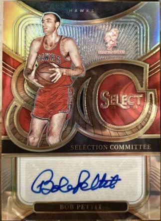 Bob Pettit #SCS-BOB Basketball Cards 2023 Panini Select Selection Committee Signature