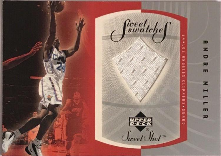 Andre Miller #AM-S Basketball Cards 2002 Upper Deck Sweet Shot Sweet Swatches