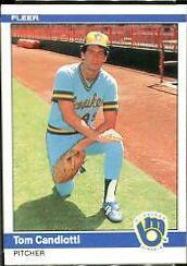 Tom Candiotti #197 Baseball Cards 1984 Fleer