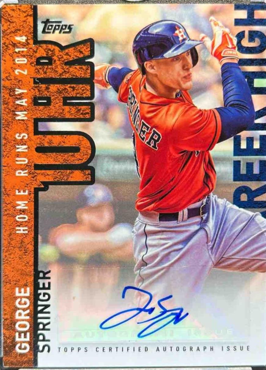 George Springer #CH-GS 2015 Topps Career High Autographs Baseball