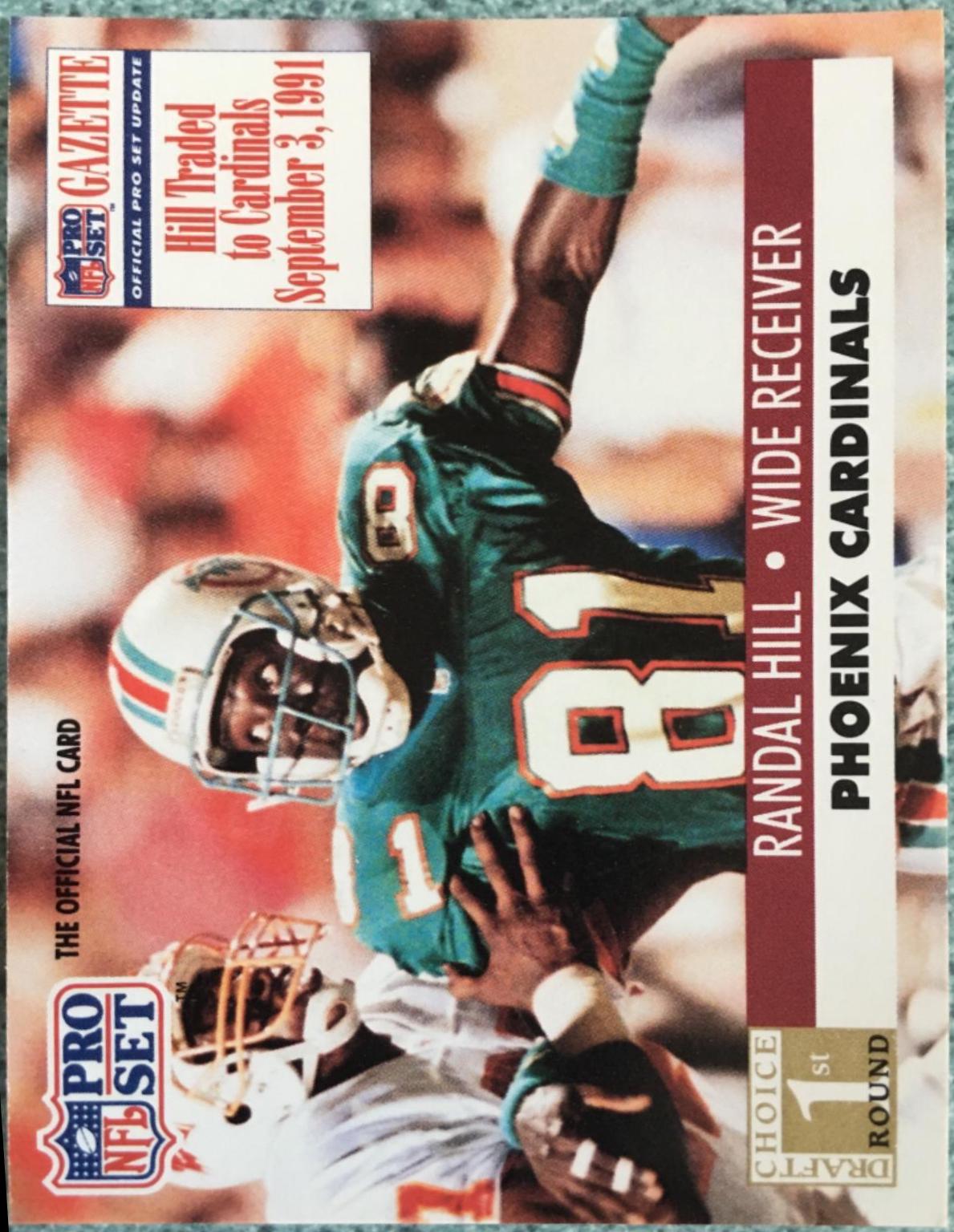 Randal Hill #752 Football Cards 1991 Pro Set